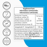 SuperSmart Astragalósido IV 100 mg - 60 Cápsulas Vegetarianas - Tabla Nutricional - Haz Tu Pedido