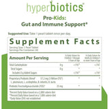 Hyperbiotics Probióticos Pro-Kids Para Niños 3 Mil Millones CFU - 60 Tabletas Masticable - Tabla Nutricional - Haz Tu Pedido