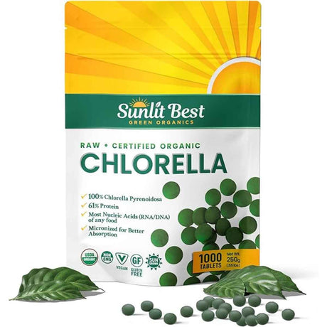 Sunlit Best Green Organics Clorela  - 1000 Tabletas - Haz Tu Pedido