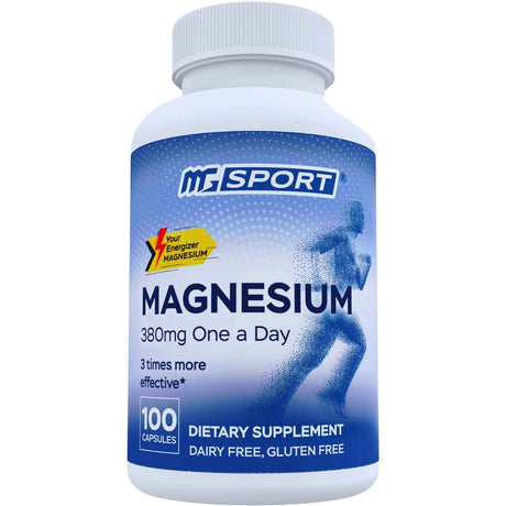 MgSport Magnesio 380 mg - 100 Cápsulas - Haz Tu Pedido