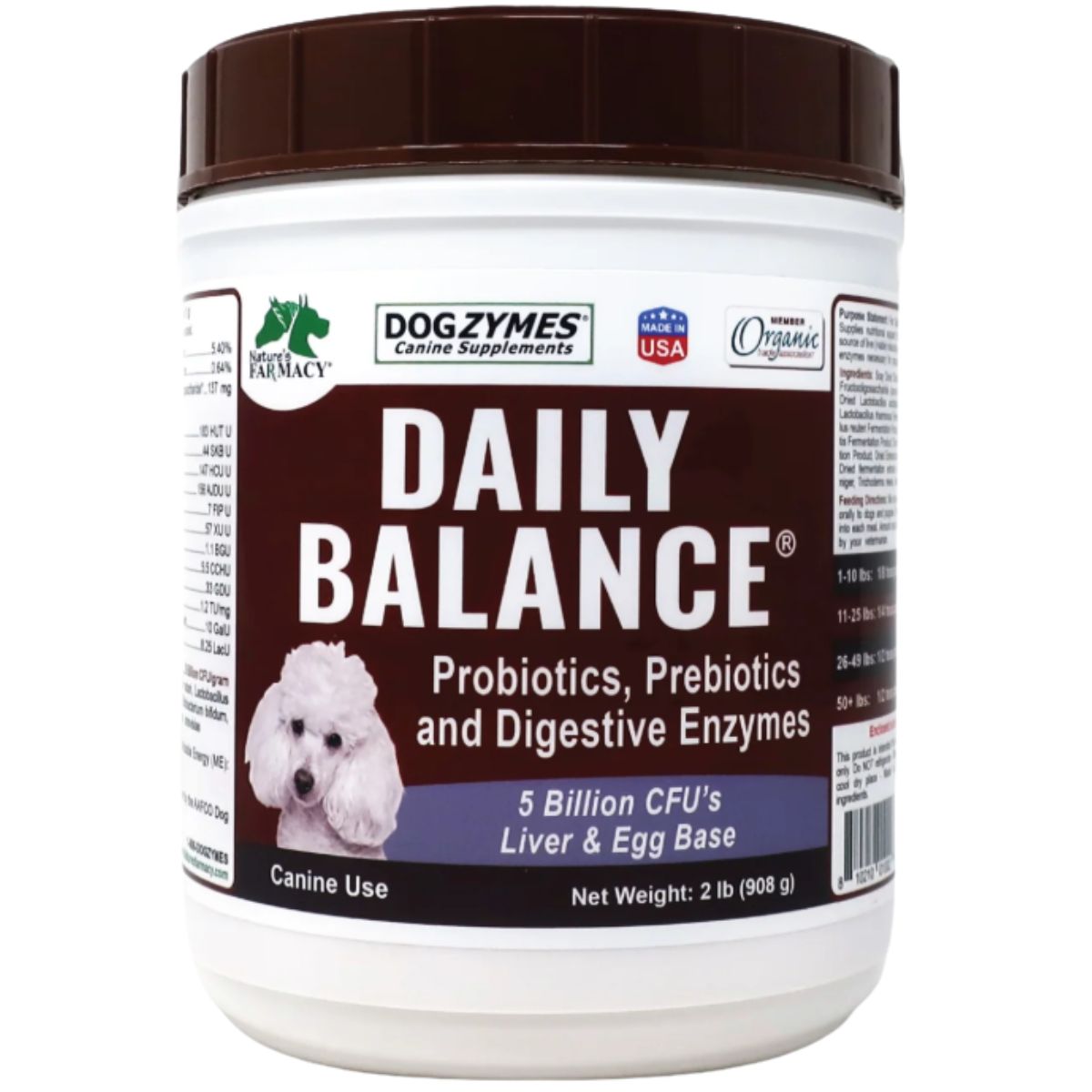 Nature's Farmacy Dogzymes Probiótico Equilibrio Diario para tu Perro - Polvo