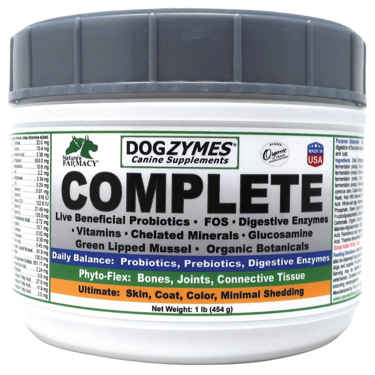 Nature's Farmacy Dogzymes Probióticos Completos para Caninos - 454 g - Haz Tu Pedido