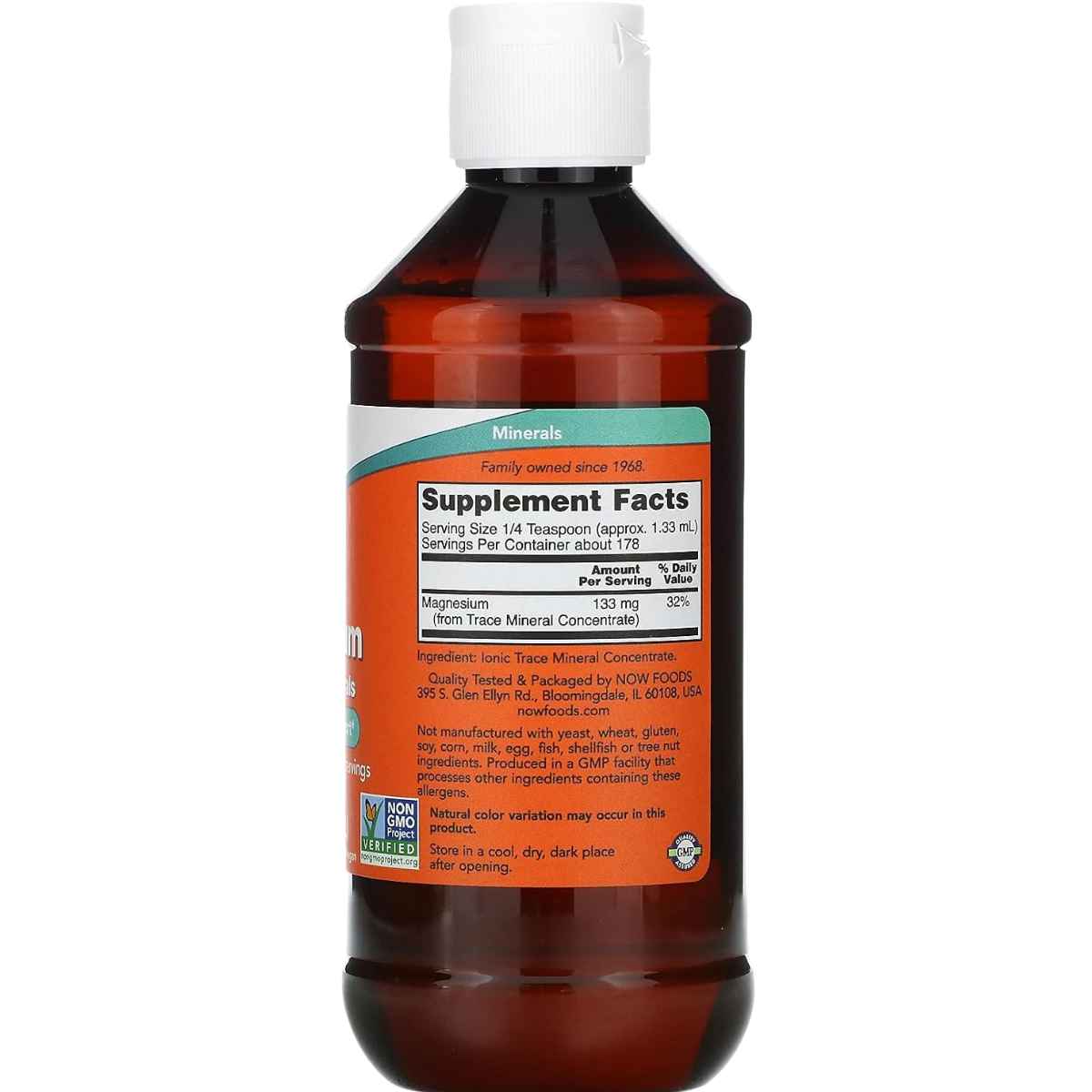 NOW Foods Magnesio Líquido - 237 ml - Tabla Nutricional - Haz Tu Pedido