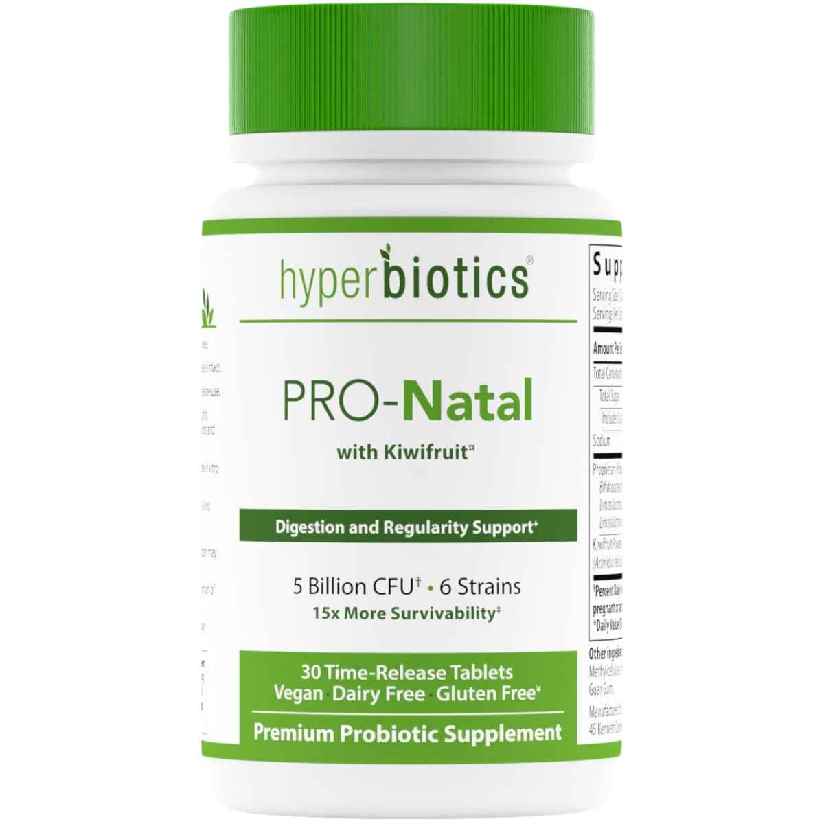 Hyperbiotics Probiótico PRO-Natal: Apoyo Digestivo Durante Embarazo y Lactancia 5 Mil Millones CFU - 30 Tabletas de Liberación Prolongada - Haz Tu Pedido