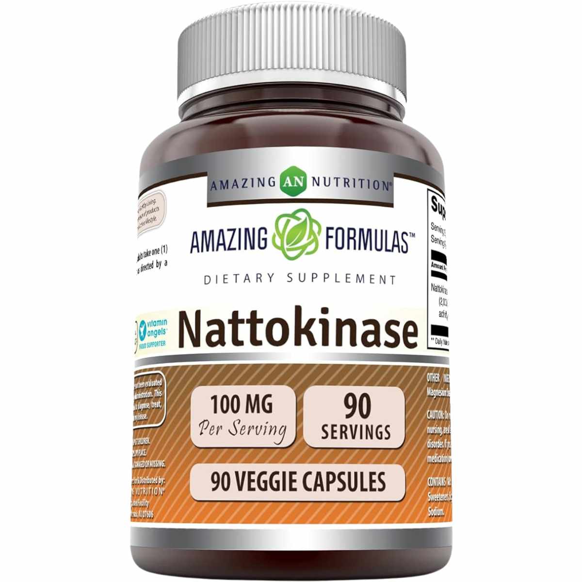Amazing Nutrition Nattokinase  100 mg - 90  Cápsulas Vegetales - Haz Tu Pedido