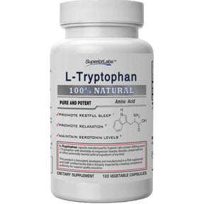 Superior Labs L-Triptófano  500 mg - 120 Cápsulas Vegetales - Haz Tu Pedido