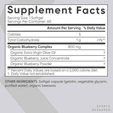 Sports Research Complejo de Arándano  800 mg - 60  Cápsulas Blandas - Tabla Nutricional - Haz Tu Pedido
