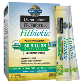 Garden of Life Dr. Formulated  Fitbiotic Probióticos 50 Mil Millones CFU - 20 Paquetes - Haz Tu Pedido
