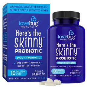 Lovebug Probiotics Here's The Skinny 10 Mil Millones CFU - 30 Cápsulas - Haz Tu Pedido