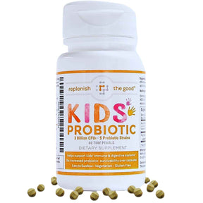 Replenish the Good Probiótico para Niños 3 Mil Millones CFU - Sabor Cítricos - 60 Perlas - Haz Tu Pedido