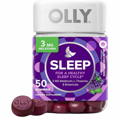 OLLY Soporte para el Sueño - Sabor Cereza Negra - 50 Gomitas - Haz Tu Pedido