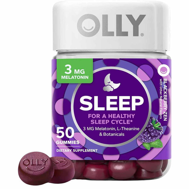 OLLY Soporte para el Sueño - Sabor Cereza Negra - 50 Gomitas - Haz Tu Pedido