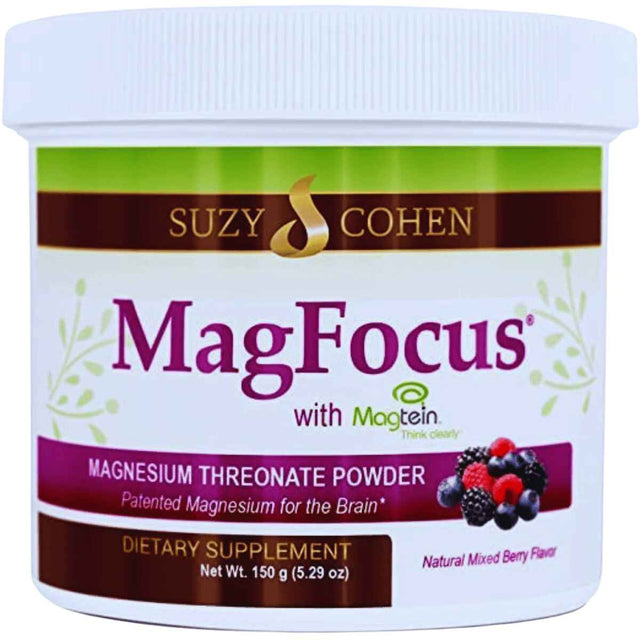 Suzy Cohen MagFocus Magnesio L - Treonato  - Sabor Mezcla de Bayas - 150 g - Haz Tu Pedido