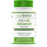 Hyperbiotics PRO-15 Avanzado: Alivio Natural para Inflamación Abdominal. 15 Mil Millones CFU - 60 Tabletas de Liberación Prolongada - Haz Tu Pedido