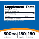 Nutricost L-Tirosina 500 mg - 180 Cápsulas