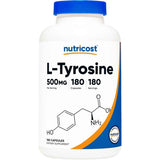 Nutricost L-Tirosina 500 mg - 180 Cápsulas