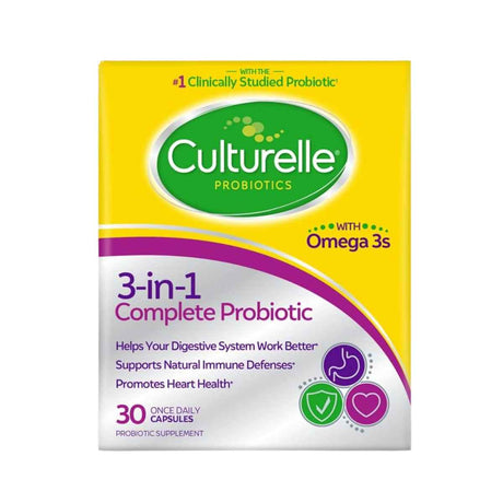 Culturelle Probiótico Completo Tres Beneficios en Uno - 30 Cápsulas - Haz Tu Pedido
