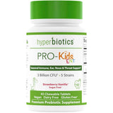 Hyperbiotics Pro-Kids ENT Refuerzo Inmunitario y Protección para Oídos, Nariz y Garganta 3 Mil Millones CFU - Sabor Fresa Vainilla - 45 Tabletas Masticable - Haz Tu Pedido