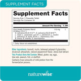 NatureWise Probióticos Orales - Sabor Menta - 50 Tabletas Masticable - Tabla Nutricional - Haz Tu Pedido