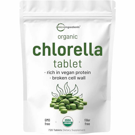 Micro Ingredients Chlorella Orgánica  - 720  Tabletas - Haz Tu Pedido
