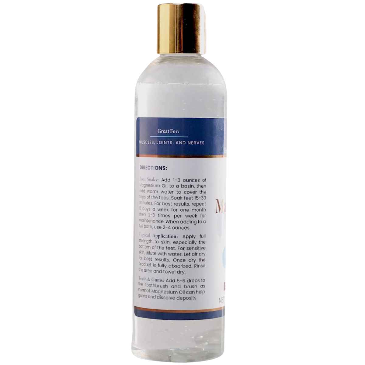 Health and Wisdom Aceite de Magnesio 3182 mg - 355 ml - Tabla Nutricional - Haz Tu Pedido