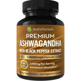NUTRAHERBALS Ashwagandha with Black Pepper - 120 Cápsulas - Haz Tu Pedido