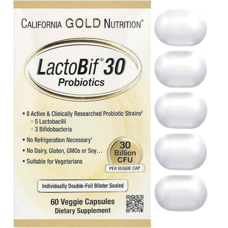  LactoBif 30 Probióticos 30 Mil Millones CFU - 60 Cápsulas Vegetales - Haz Tu Pedido