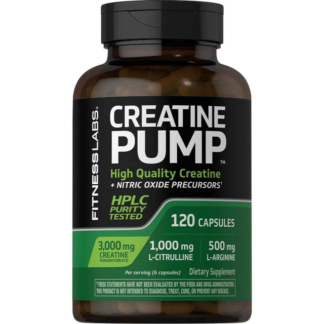 Fitness Labs Creatina Alemana Pump - 120 Cápsulas - Haz Tu Pedido