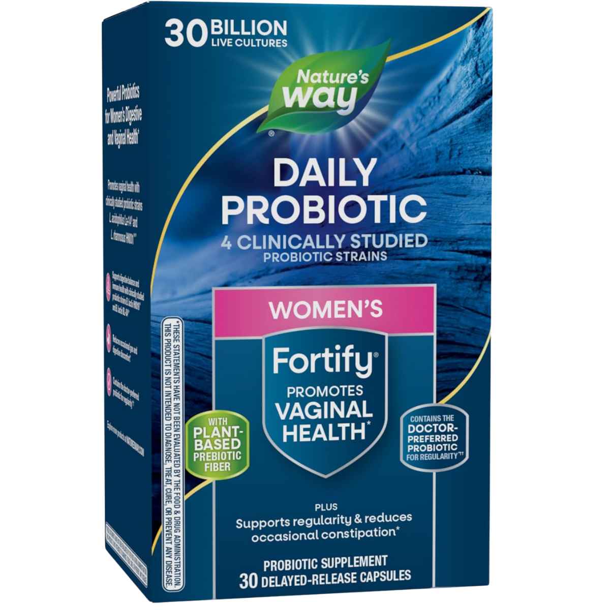 Natures Way Fortify® Probiótico Diario para Mujeres 30 Mil Millones CFU - 30 Cápsulas de Liberación Retardada - Haz Tu Pedido