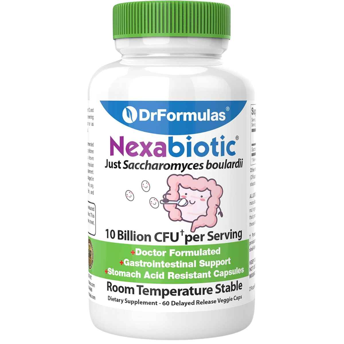DrFormulas Nexabiotic Probióticos Saccharomyces Boulardii 10 Mil Millones CFU - 60 Cápsulas de Liberación Retardada - Haz Tu Pedido