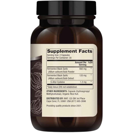 Dr. Mercola Ajo Negro Fermentado - 60 Cápsulas - Tabla Nutricional - Haz Tu Pedido