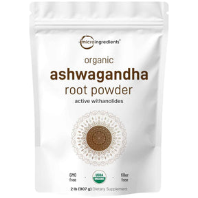 Micro Ingredients - Polvo de Raíz de Ashwagandha Orgánica (2 g - 2 lb)