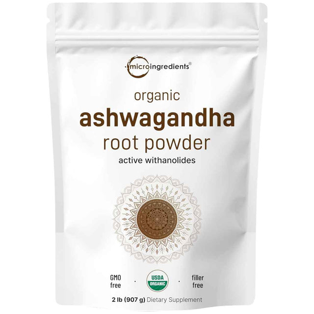Micro Ingredients - Polvo de Raíz de Ashwagandha Orgánica (2 g - 2 lb)