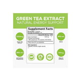 Nature's Nutrition Extracto de Té Verde 1000 mg - 240 Cápsulas Vegetales - Tabla Nutricional - Haz Tu Pedido