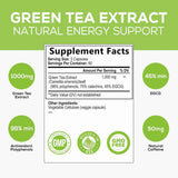 Nature's Nutrition Extracto de Té Verde 1000 mg - 120 Cápsulas Vegetales - Tabla Nutricional - Haz Tu Pedido