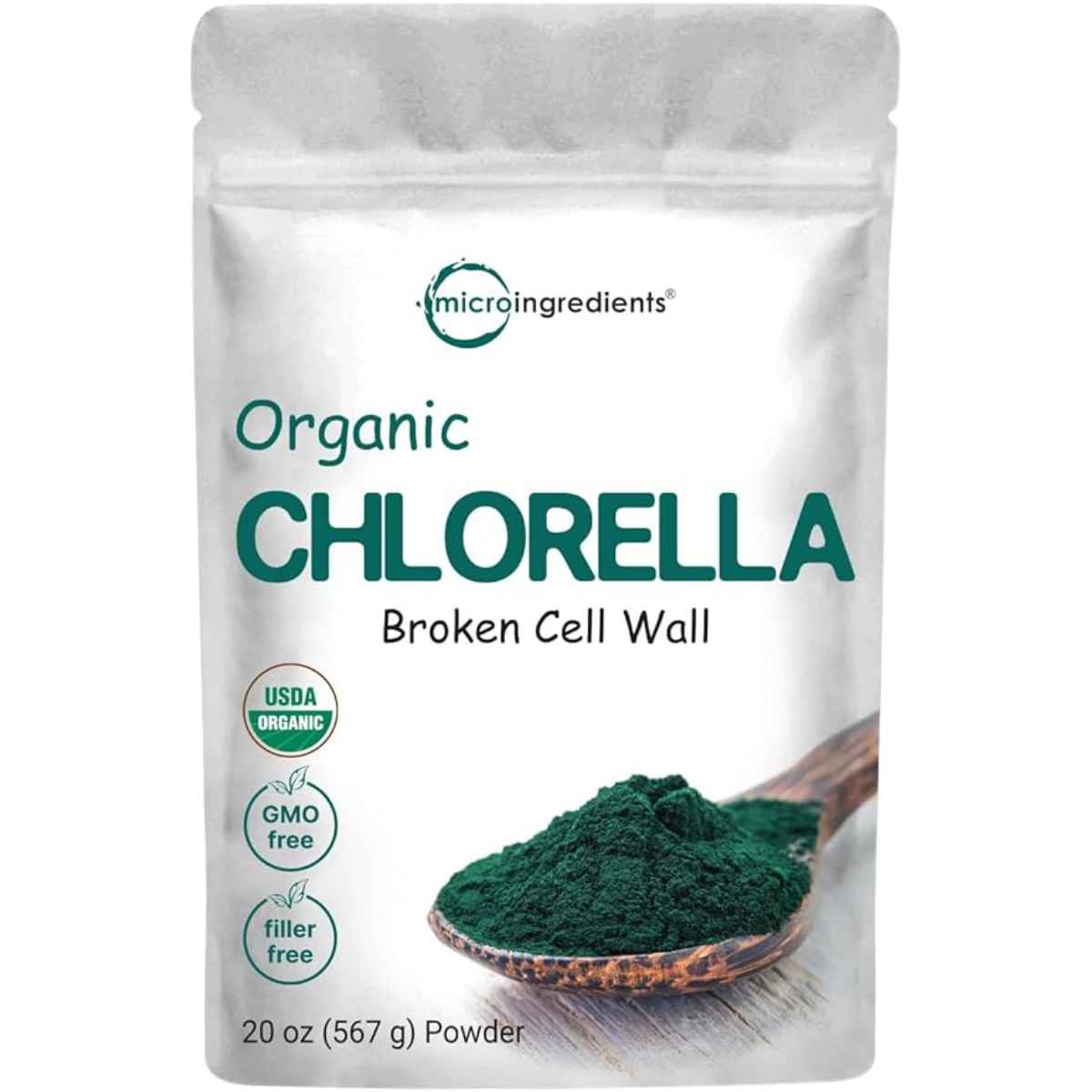 Micro Ingredients Polvo de Chlorella Orgánica - 567 g - Haz Tu Pedido