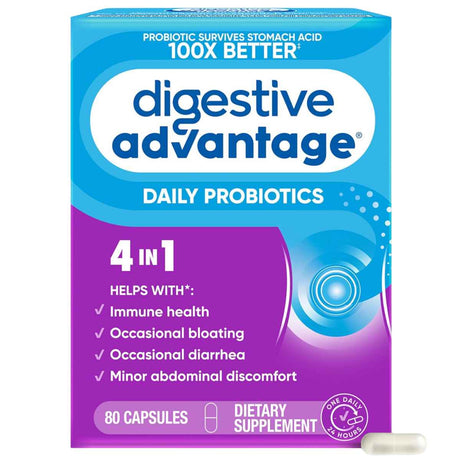 Schiff Digestive Advantage® Probiótico Diario 4 en 1 - 80 Cápsulas - Haz Tu Pedido