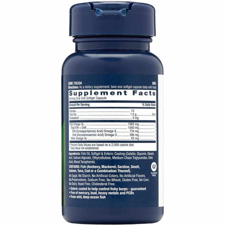 GNC Aceite De Pescado Triple Fuerza - 30 Cápsulas Blandas - Tabla Nutricional - Haz Tu Pedido