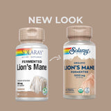 Solaray Fermented Lions Mane Mushroom - 60 Cápsulas Veganas