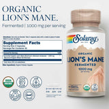 Solaray Fermented Lions Mane Mushroom - 60 Cápsulas Veganas