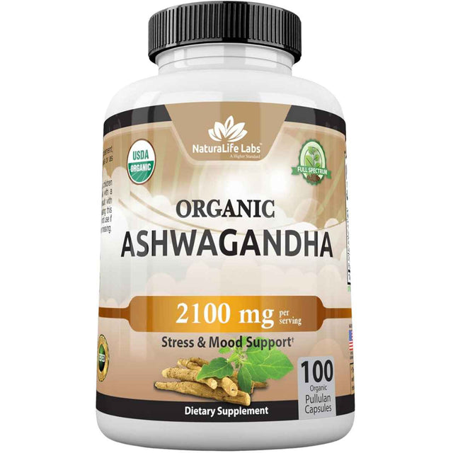 Naturalife Labs Ashwagandha 2100 mg - 100 Cápsulas Vegetales - Haz Tu Pedido