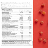SmartyPants Kids Complete Multivitamins - 120 Gomitas - Tabla nutricional - Haz Tu Pedido
