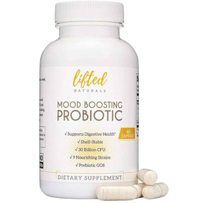 Lifted Naturals Probiótico Potenciador del Ánimo 30 Mil Millones CFU - 60 Cápsulas - Haz Tu Pedido