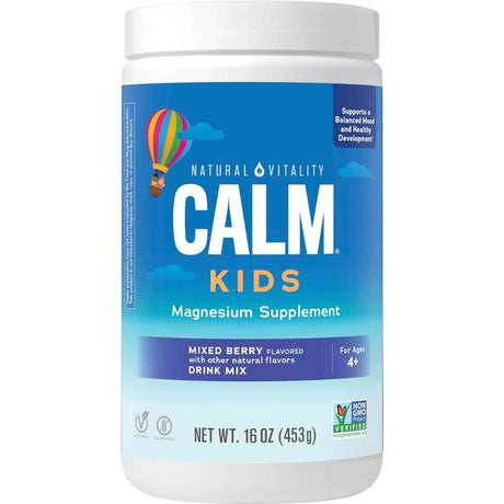 Natural Vitality Magnesio  - Sabor Mezcla de Bayas - 453 g - Haz Tu Pedido