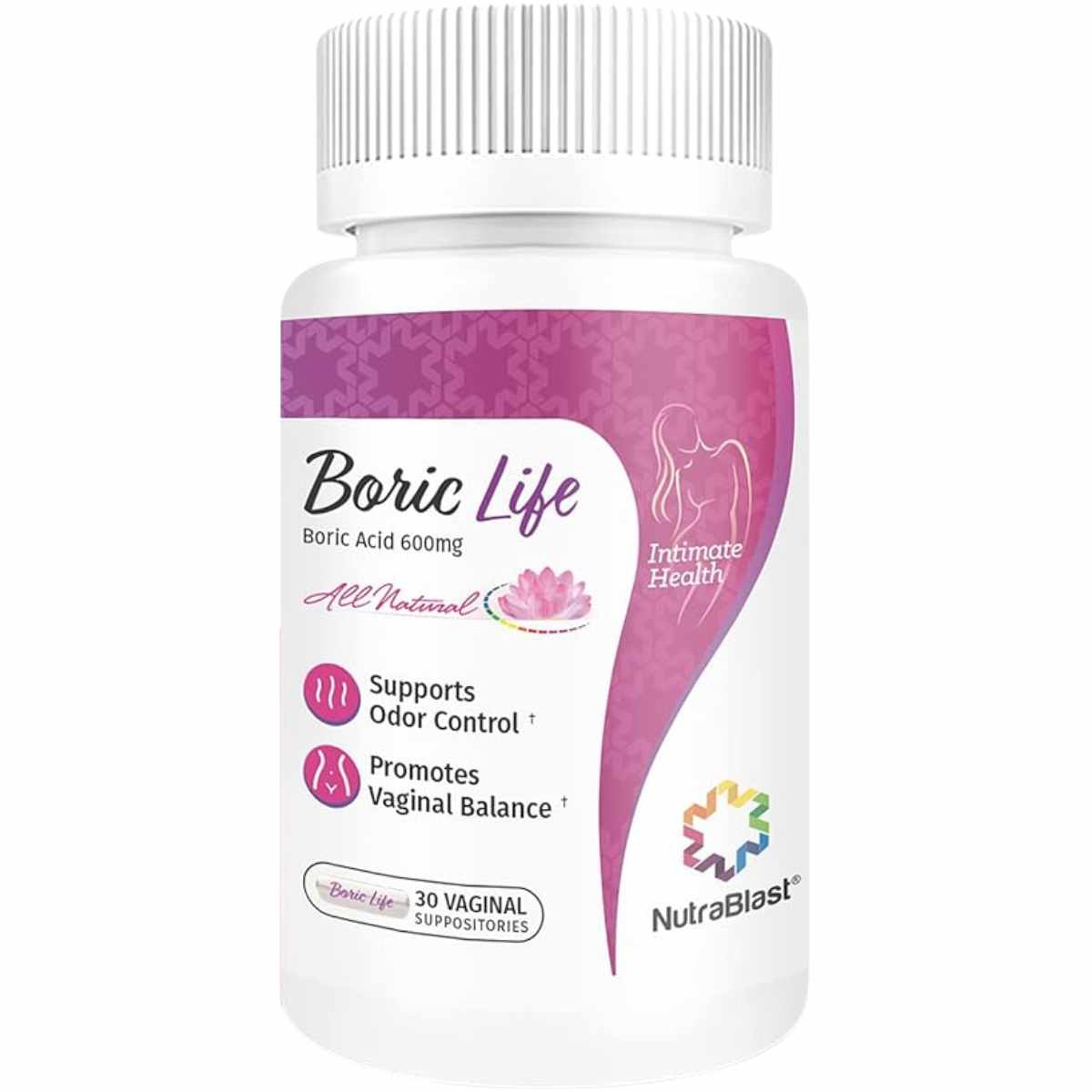 NutraBlast Ácido Bórico - 30  Supositorios Vaginales - Haz Tu Pedido