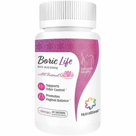 NutraBlast Ácido Bórico - 30  Supositorios Vaginales - Haz Tu Pedido