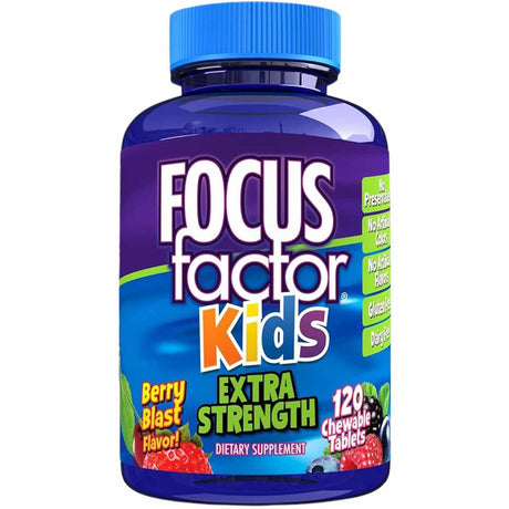 Focus Factor Enfoque Cerebral Para Niños  - Sabor Bayas - 120  Masticables - Haz Tu Pedido