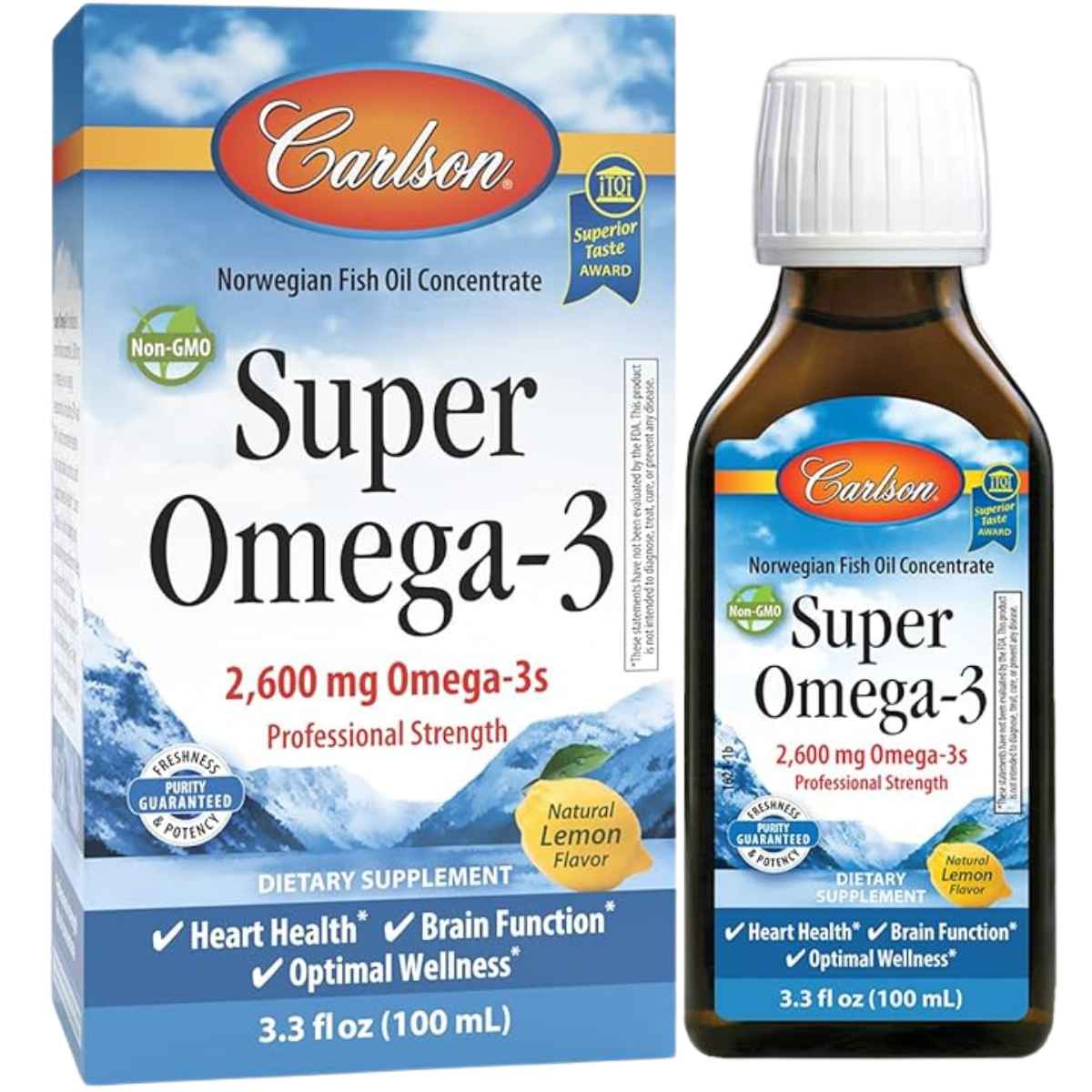 Carlson Super Omega 3 2600 mg - Sabor Limón - 100 ml - Haz Tu Pedido