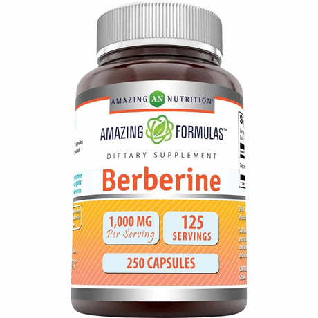 Amazing Nutrition Berberina  1000 - 250 Cápsulas - Tabla Nutricional - Haz Tu Pedido