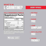 ProSupps®  L-Carnitine Líquido 1500 - Sabor  Paleta de Cereza - 473 ml - Tabla Nutricional - Haz Tu Pedido